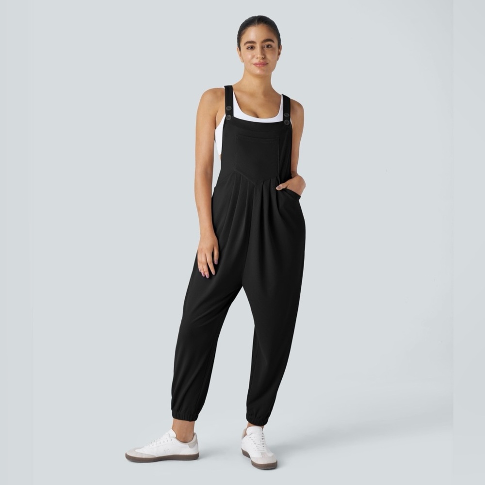 HALARA POCKETS WAFFLE CASUAL JOGGER OVERALLS BNWT